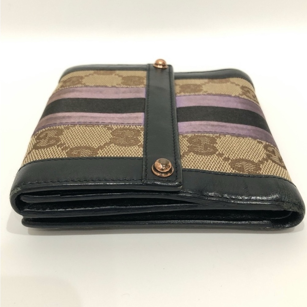 Gucci Black Brown GG Canvas Bifold Wallet  (Gently Used) - Picture 13 of 14
